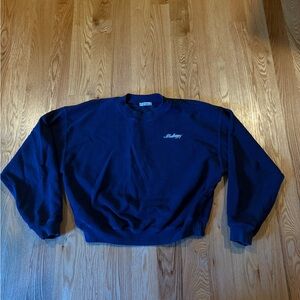 Madhappy Navy Reverse Weave Crewneck Sweater